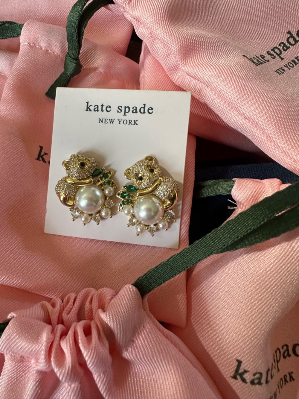 RARE Kate Spade polar bear earrings NEW